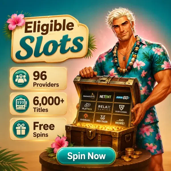 Surf Legend revelando tesoros de giros gratis en Slots elegibles y valores de giros del proveedor